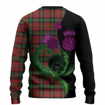 Fairlie Tartan Knitted Sweater Traditional Scottish Thistle