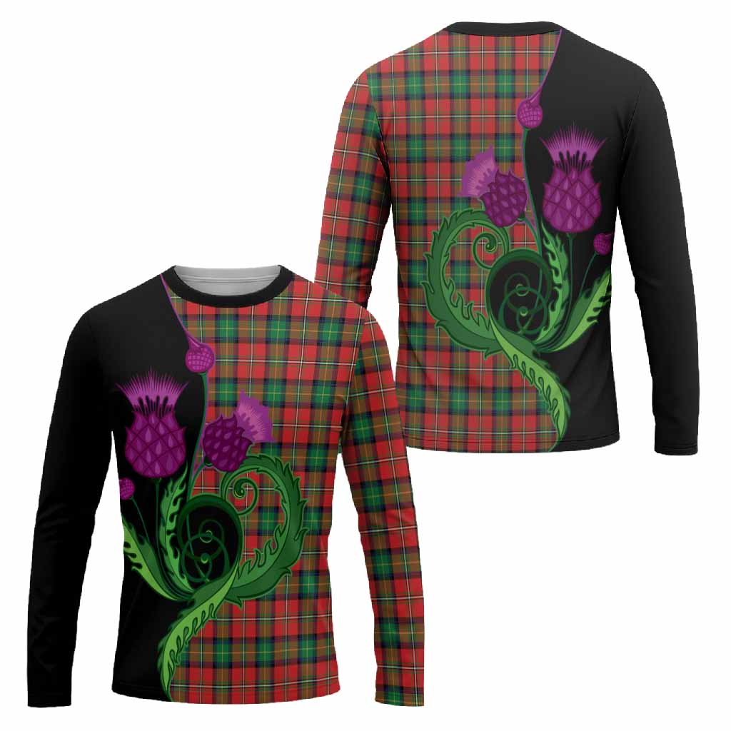 Fairlie Tartan Long Sleeve T-Shirt Traditional Scottish Thistle