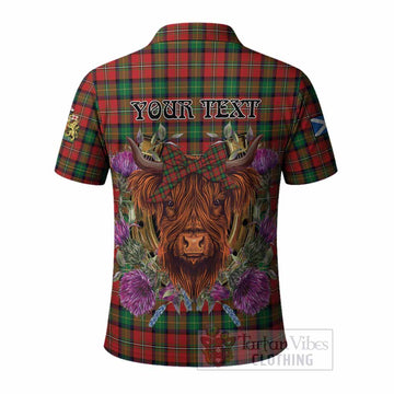 Fairlie Tartan Polo Shirt Scottish Thistle Heilan Coo