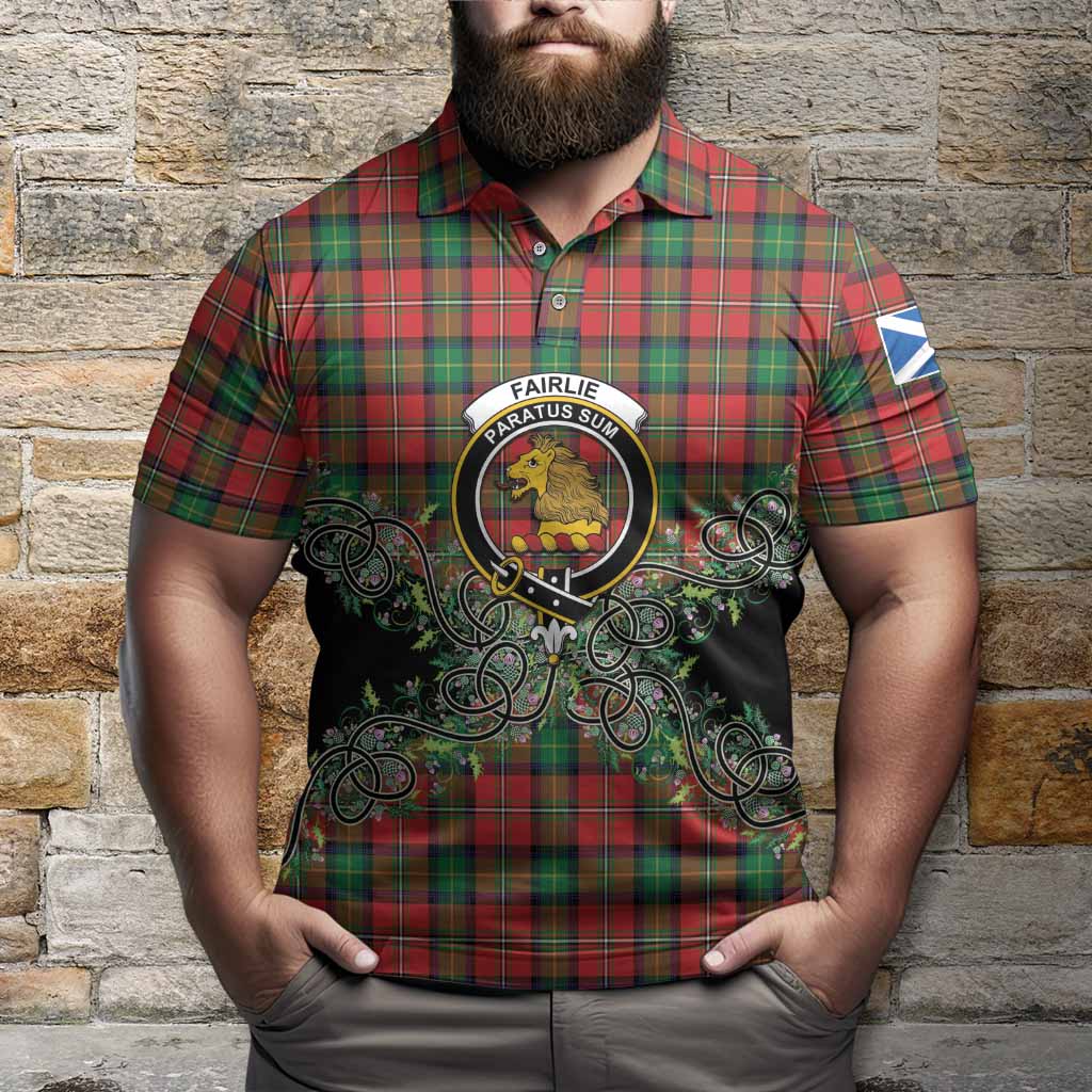 Fairlie Tartan Polo Shirt Thistle Scottish Spirit