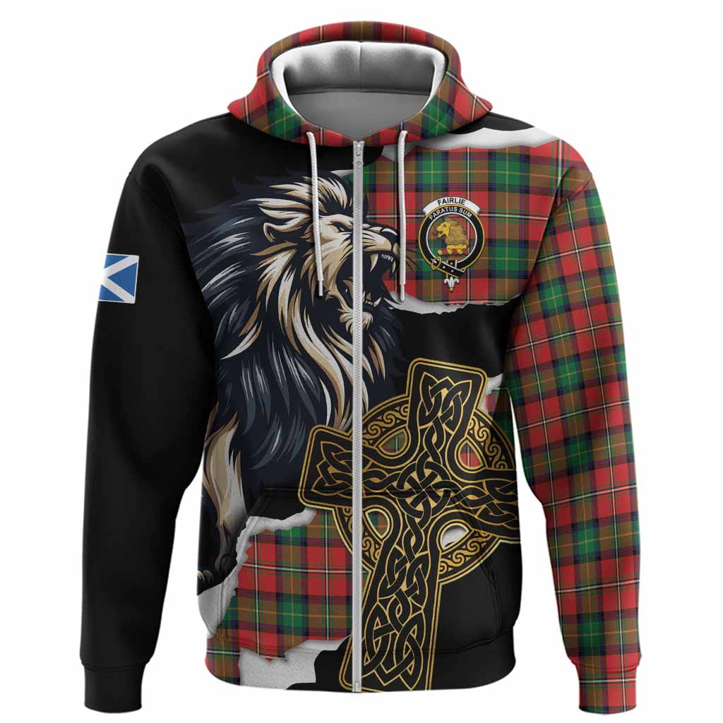 Fairlie Tartan Scottish Hoodie Lion Celtic Heritage