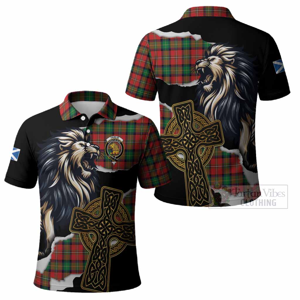 Fairlie Tartan Scottish Polo Shirt Lion Celtic Heritage