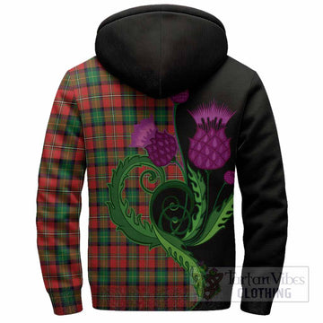 Fairlie Tartan Sherpa Hoodie Traditional Scottish Thistle