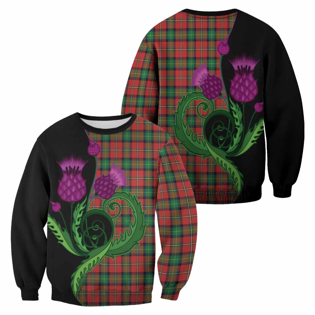 Fairlie Tartan Sweatshirt Traditional Scottish Thistle