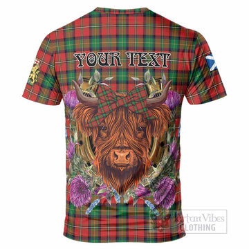 Fairlie Tartan T-Shirt Scottish Thistle Heilan Coo