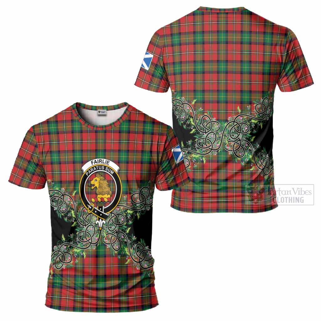 Fairlie Tartan T-Shirt Thistle Scottish Spirit