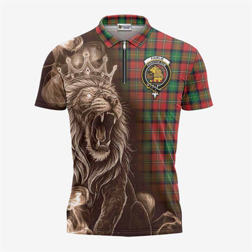 Fairlie Tartan Zipper Polo Shirt Roaring Lion Heritage