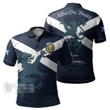 Falconer Tartan Lion Rampant Polo Shirt Proudly Display Your Heritage with Alba Gu Brath and Clan Name Kid - Tartan Vibes Clothing
