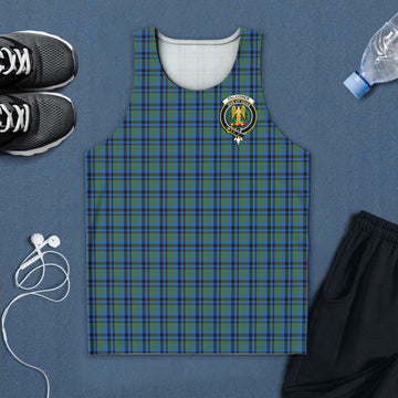 Falconer Tartan Mens Tank Top with Family Crest 5XL - Tartan Vibes Clothing