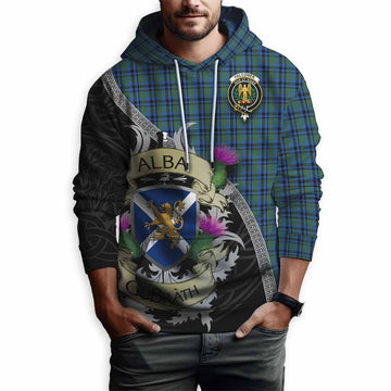 Falconer Tartan Family Crest Hoodie Lion Rampant Royal Thistle Shield Celtic Inspired Pullover Hoodie - Tartan Vibes Clothing