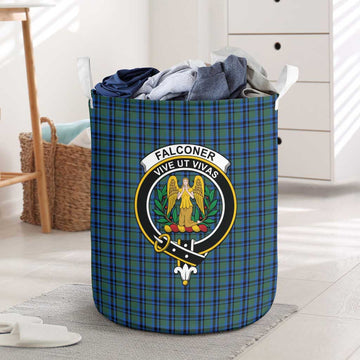 Falconer Tartan Laundry Basket with Family Crest One Size - Tartan Vibes Clothing