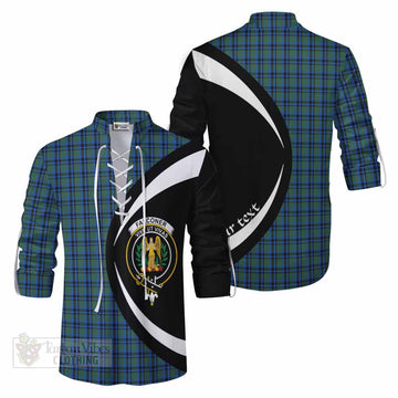 Falconer Tartan Ghillie Kilt Shirt with Family Crest Circle Style Men - Tartan Vibes Clothing