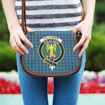 Falconer Tartan Saddle Bag with Family Crest One Size 9.05*3.35*7.48 inch - Tartan Vibes Clothing
