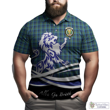 Falconer Tartan Polo Shirt with Alba Gu Brath Regal Lion Emblem