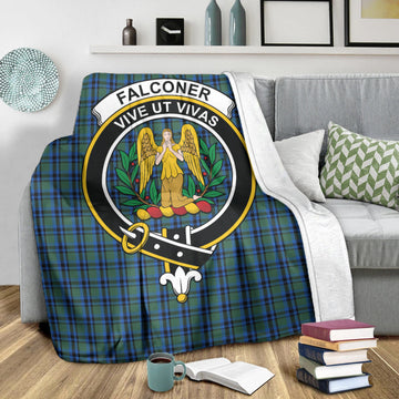 Falconer Tartan Blanket with Family Crest