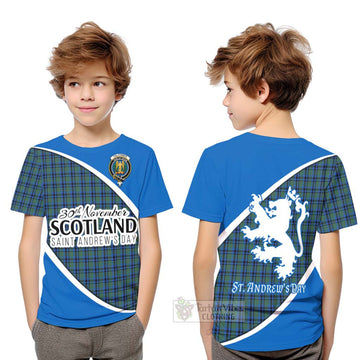 Falconer Family Crest Tartan Kid T-Shirt Celebrate Saint Andrew's Day in Style Youth XL Size14 - Tartan Vibes Clothing