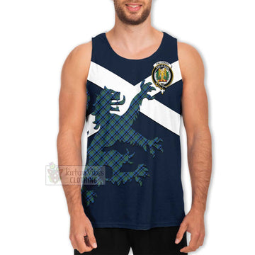 Falconer Tartan Lion Rampant Men's Tank Top Proudly Display Your Heritage with Alba Gu Brath and Clan Name Men - Tartan Vibes Clothing