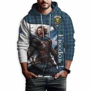 Falconer Crest Tartan Hoodie Inspired by the Freedom of Scottish Warrior Pullover Hoodie - Tartan Vibes Clothing