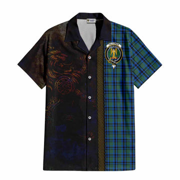 Falconer Tartan Family Crest Hawaiian Shirt Alba Gu Brath Be Brave Lion Ancient Style