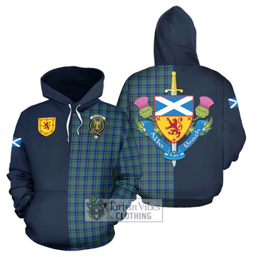 Falconer Tartan Hoodie Alba with Scottish Lion Royal Arm Half Style Zip Hoodie - Tartan Vibes Clothing