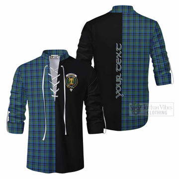 Falconer Tartan Ghillie Kilt Shirt with Family Crest and Half Of Me Style Men - Tartan Vibes Clothing