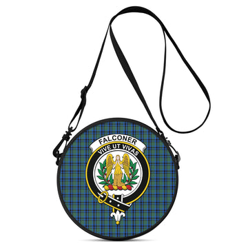 Falconer Tartan Round Satchel Bags with Family Crest