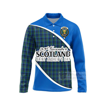 Falconer Family Crest Tartan Long Sleeve Polo Shirt Celebrate Saint Andrew's Day in Style Unisex - Tartan Vibes Clothing