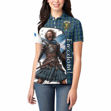 Falconer Crest Tartan Women's Polo Shirt Inspired by the Freedom of Scottish Warrior Women - Tartan Vibes Clothing