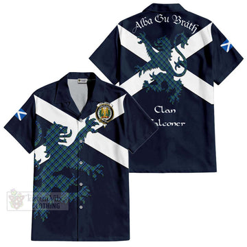 Falconer Tartan Lion Rampant Hawaiian Shirt Proudly Display Your Heritage with Alba Gu Brath and Clan Name Kid - Tartan Vibes Clothing