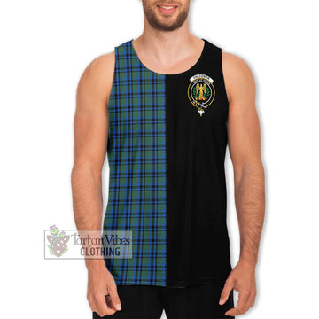 Falconer Tartan Men's Tank Top with Family Crest and Half Of Me Style Men - Tartan Vibes Clothing