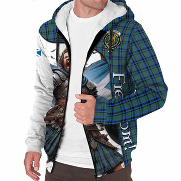 Falconer Crest Tartan Sherpa Hoodie Inspired by the Freedom of Scottish Warrior Unisex S - Tartan Vibes Clothing