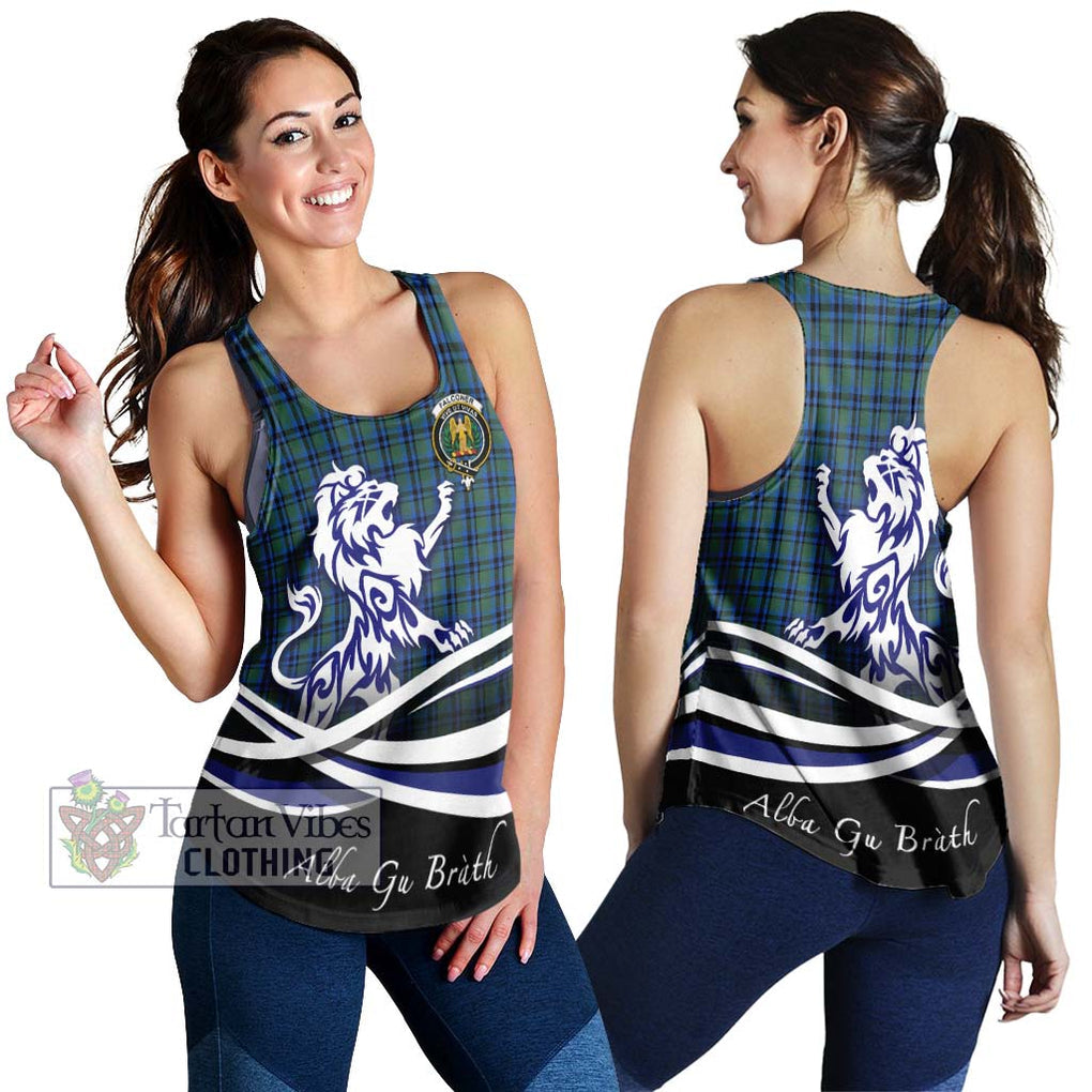 Falconer Tartan Women's Racerback Tanks with Alba Gu Brath Regal Lion Emblem 4XL - Tartan Vibes Clothing