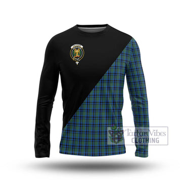 Falconer Tartan Long Sleeve T-Shirt with Family Crest and Military Logo Style Unisex - Tartan Vibes Clothing