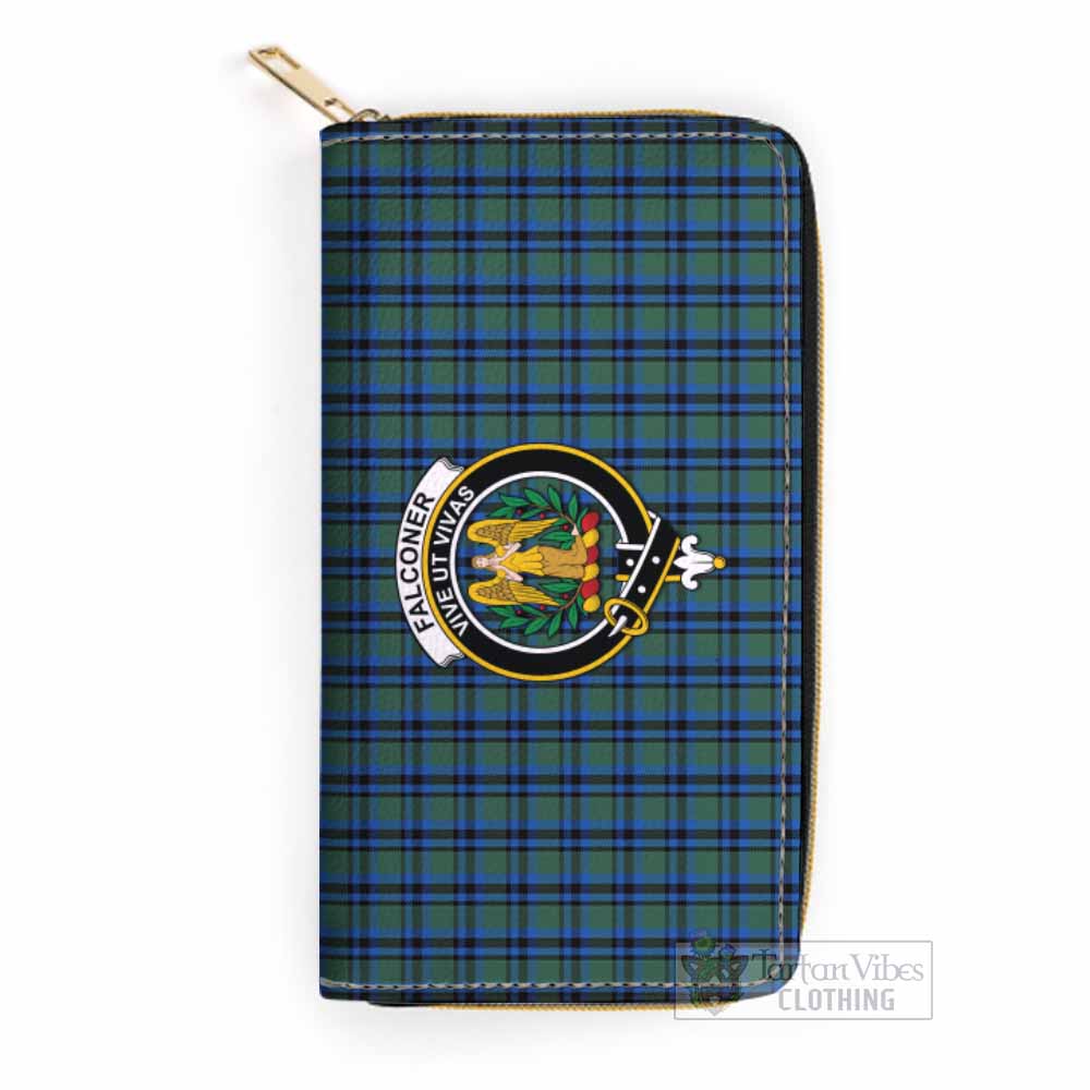 Falconer Tartan Women's Leather Wallet with Family Crest One Size 19.7*10.5*3.5 cm - Tartan Vibes Clothing