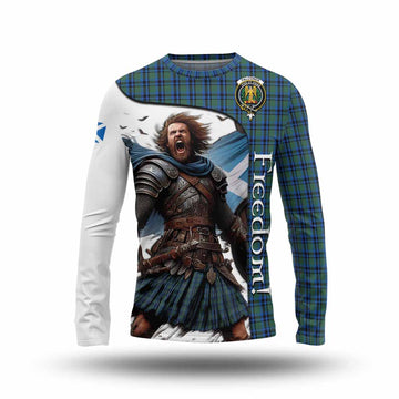 Falconer Crest Tartan Long Sleeve T-Shirt Inspired by the Freedom of Scottish Warrior Unisex - Tartan Vibes Clothing