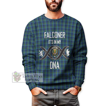 Falconer Tartan Sweatshirt with Family Crest DNA In Me Style Unisex - Tartan Vibes Clothing