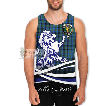 Falconer Tartan Men's Tank Top with Alba Gu Brath Regal Lion Emblem Men - Tartan Vibes Clothing