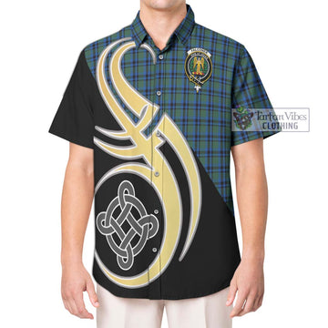 Falconer Tartan Hawaiian Shirt with Family Crest and Celtic Symbol Style Kid - Tartan Vibes Clothing