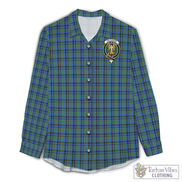 Falconer Tartan Women's Casual Shirt with Family Crest Female - Tartan Vibes Clothing