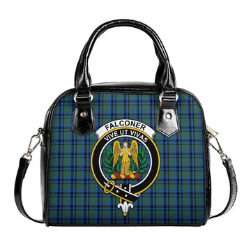 Falconer Tartan Shoulder Handbags with Family Crest One Size 9*21*24 cm (3.54*8.27*9.45 inches) - Tartan Vibes Clothing