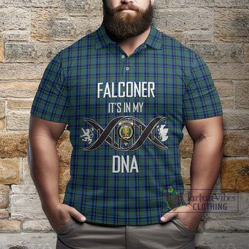 Falconer Tartan Polo Shirt with Family Crest DNA In Me Style Kid - Tartan Vibes Clothing