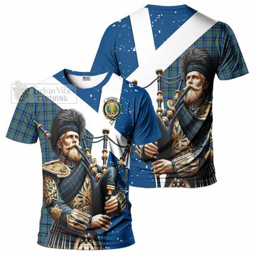 Falconer Tartan T-Shirt with Family Crest Scottish Bagpiper Vibes Kid's Shirt - Tartan Vibes Clothing