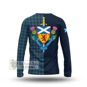 Falconer Tartan Long Sleeve T-Shirt Alba with Scottish Lion Royal Arm Half Style - Tartan Vibes Clothing