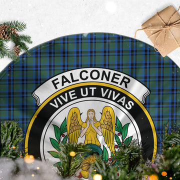 Falconer Tartan Christmas Tree Skirt with Family Crest - Tartan Vibes Clothing