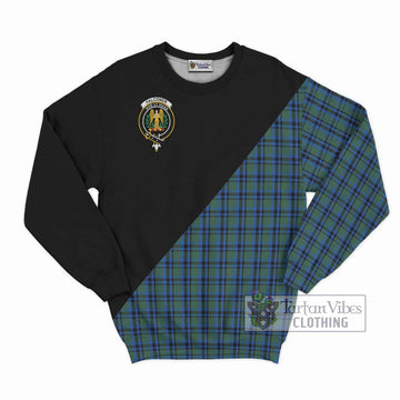 Falconer Tartan Sweatshirt with Family Crest and Military Logo Style - Tartan Vibes Clothing