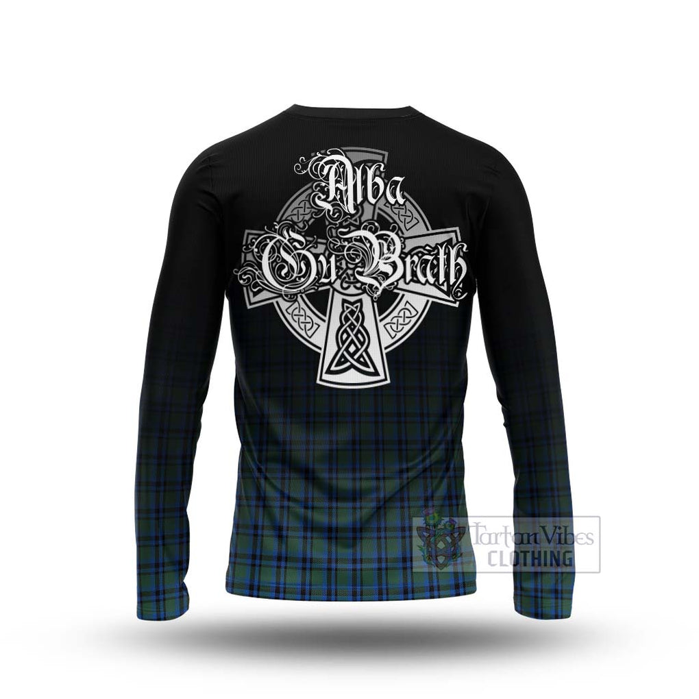 Falconer Tartan Long Sleeve T-Shirt Featuring Alba Gu Brath Family Crest Celtic Inspired - Tartan Vibes Clothing
