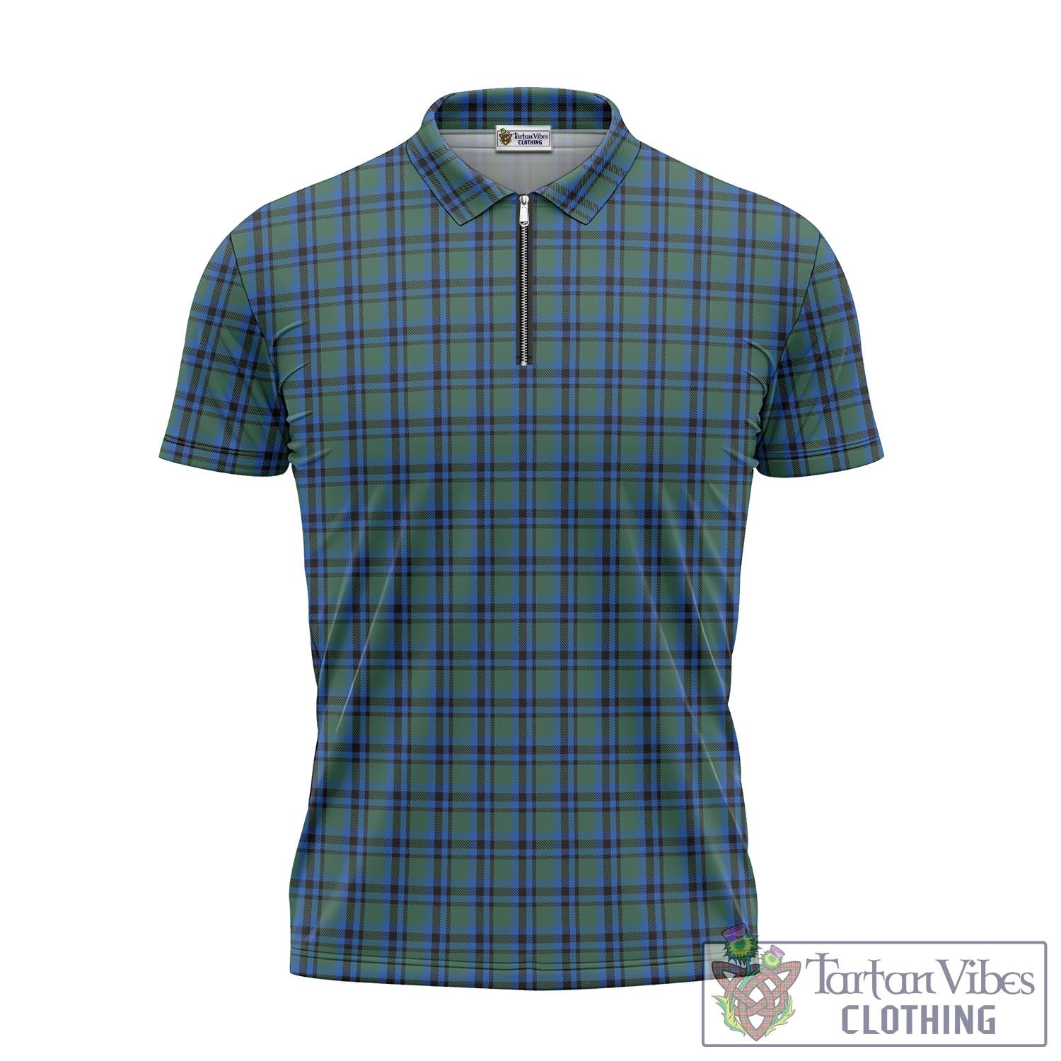 Falconer Tartan Zipper Polo Shirt - Tartan Vibes Clothing