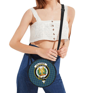 Falconer Tartan Round Satchel Bags with Family Crest - Tartan Vibes Clothing