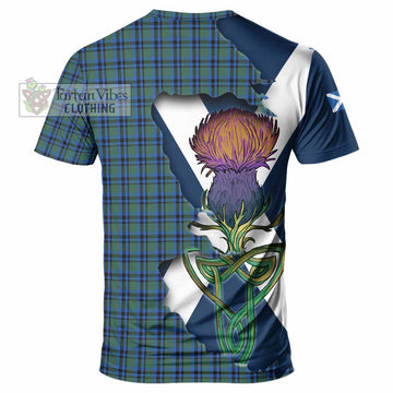 Tartan Vibes Clothing Falconer Tartan Family Crest T-Shirt Scottish Thistle Celtic Inspired