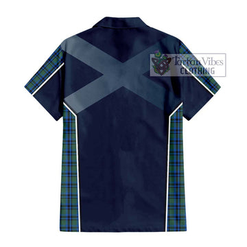 Falconer Tartan Hawaiian Shirt with Family Crest and Lion Rampant Vibes Sport Style - Tartan Vibes Clothing